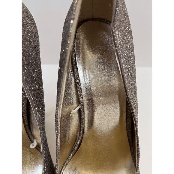 Forever 21 Womens Platform Heels Pump With Glitter Detail Gray Size 6 - Picture 2 of 7